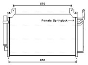 MZA5240D Kondenzátor, klimatizace AVA QUALITY COOLING