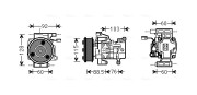 MZK251 Kompresor, klimatizace AVA QUALITY COOLING