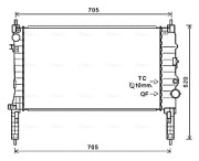 OL2654 Chladič, chlazení motoru AVA QUALITY COOLING