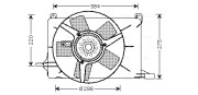 OL7502 Větrák, chlazení motoru AVA QUALITY COOLING