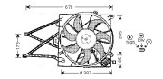 OL7509 Větrák, chlazení motoru AVA QUALITY COOLING