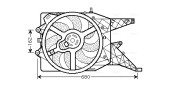 OL7513 Větrák, chlazení motoru AVA QUALITY COOLING