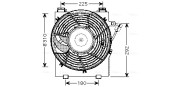 OL7518 Větrák, chlazení motoru AVA QUALITY COOLING