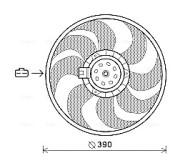 OL7564 Větrák, chlazení motoru AVA QUALITY COOLING