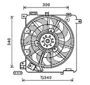 OL7635 Větrák, chlazení motoru AVA QUALITY COOLING