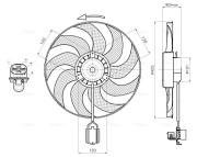 OL7751 Větrák, chlazení motoru AVA QUALITY COOLING