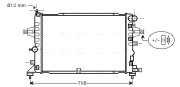 OLA2381 Chladič, chlazení motoru AVA QUALITY COOLING