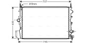 OLA2396 Chladič, chlazení motoru AVA QUALITY COOLING