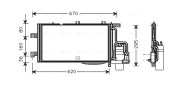 OLA5370D Kondenzátor, klimatizace AVA QUALITY COOLING