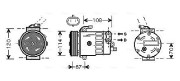 OLAK319 Kompresor, klimatizace AVA QUALITY COOLING