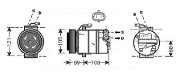 OLAK358 Kompresor, klimatizace AVA QUALITY COOLING