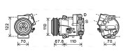 OLK606 Kompresor, klimatizace AVA QUALITY COOLING