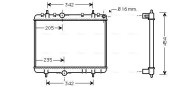 PE2267 Chladič, chlazení motoru AVA QUALITY COOLING