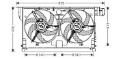 PE7519 Větrák, chlazení motoru AVA QUALITY COOLING