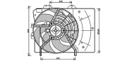 PE7539 Větrák, chlazení motoru AVA QUALITY COOLING