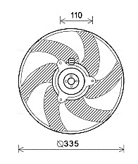 PE7552 Větrák, chlazení motoru AVA QUALITY COOLING