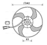 PE7557 Větrák, chlazení motoru AVA QUALITY COOLING