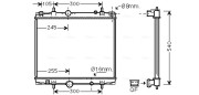 PEA2237 Chladič, chlazení motoru AVA QUALITY COOLING