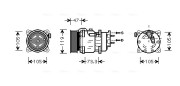 PEK242 Kompresor, klimatizace AVA QUALITY COOLING