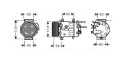 PEK320 Kompresor, klimatizace AVA QUALITY COOLING