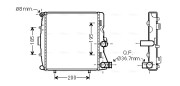 PR2054 Chladič, chlazení motoru AVA QUALITY COOLING