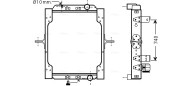 RE2086 Chladič, chlazení motoru AVA QUALITY COOLING