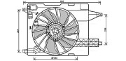 RT7539 Větrák, chlazení motoru AVA QUALITY COOLING