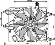 RT7544 Větrák, chlazení motoru AVA QUALITY COOLING