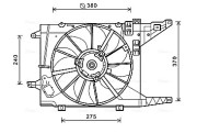 RT7550 Větrák, chlazení motoru AVA QUALITY COOLING