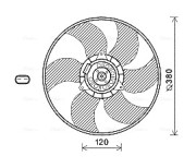 RT7604 Větrák, chlazení motoru AVA QUALITY COOLING