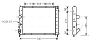 RTA2174 Chladič, chlazení motoru AVA QUALITY COOLING