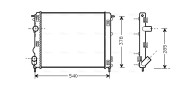 RTA2269 Chladič, chlazení motoru AVA QUALITY COOLING