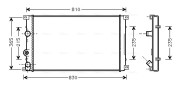 RTA2276 Chladič, chlazení motoru AVA QUALITY COOLING