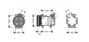 RTAK080 Kompresor, klimatizace AVA QUALITY COOLING