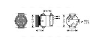 RTAK441 Kompresor, klimatizace AVA QUALITY COOLING