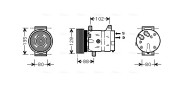 RTAK367 Kompresor, klimatizace AVA QUALITY COOLING