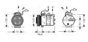 SBAK065 Kompresor, klimatizace AVA QUALITY COOLING