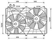 SZ7512 Větrák, chlazení motoru AVA QUALITY COOLING