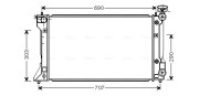 TO2293 Chladič, chlazení motoru AVA QUALITY COOLING