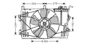 TO7508 Větrák, chlazení motoru AVA QUALITY COOLING