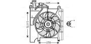 TO7553 Větrák, chlazení motoru AVA QUALITY COOLING