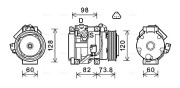 TOAK726 Kompresor, klimatizace AVA QUALITY COOLING