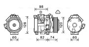 TOK724 Kompresor, klimatizace AVA QUALITY COOLING