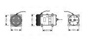 UVAK039 Kompresor, klimatizace AVA QUALITY COOLING