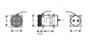 UVK046 Kompresor, klimatizace AVA QUALITY COOLING