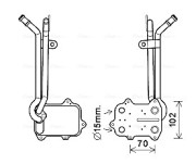 VN3389 Olejový chladič, motorový olej AVA QUALITY COOLING