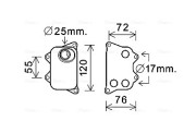 VN3390 Olejový chladič, motorový olej AVA QUALITY COOLING