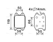 VN3394 Olejový chladič, motorový olej AVA QUALITY COOLING