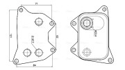 VN3439 Olejový chladič, motorový olej AVA QUALITY COOLING