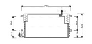 VN5161 Kondenzátor, klimatizace AVA QUALITY COOLING
